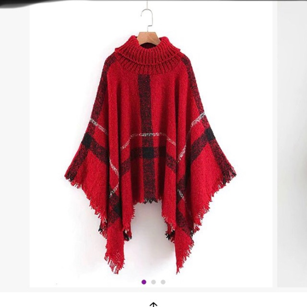 Cellabie Red Poncho One Size